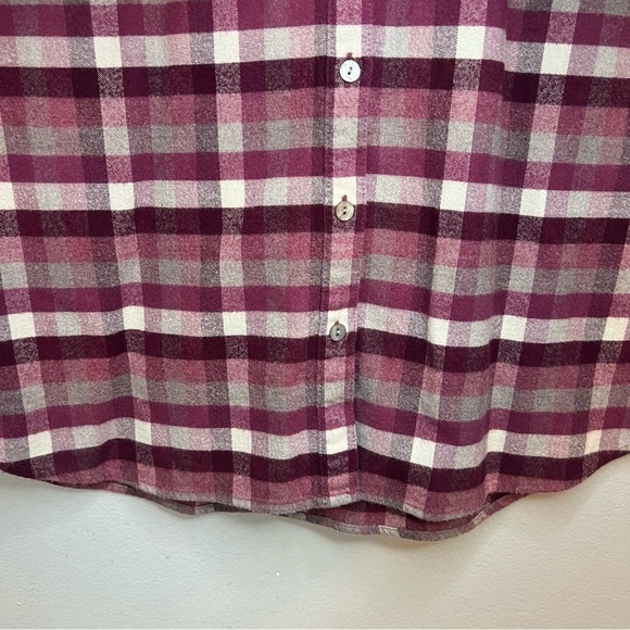 Bundle 2 L L Bean Size M Pullover Shirt & Button Up Shirt Orange Plaid Essential - Picture 9 of 16